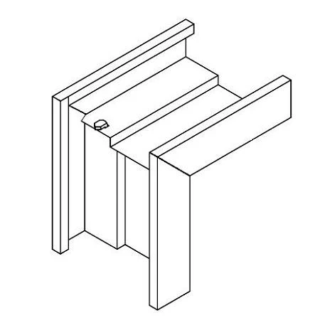 porte asico à ossature métallique renversée